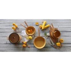 Casserole Ector Induction Aluminium Revêtu Manche En Bois 16 Cm Jaune -Cuisine Appareils Magasin 108002 4 1 Casserole Ector induction aluminium revetu manche en bois 16 cm jaune Ogo