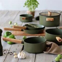 Casserole Ector Induction Aluminium Revêtu Manche En Bois 20 Cm Vert -Cuisine Appareils Magasin 108018 3 1 Casserole Ector induction aluminium revetu manche en bois 20 cm vert Ogo