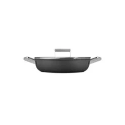 Smeg Sauteuse Aluminium Antiadhésive 28 Cm Noir Mat Avec Couvercle En Verre Trempé -Cuisine Appareils Magasin 112002 2 1 Sauteuse aluminium antiadhesive 28 cm noir mat avec couvercle en verre trempe Smeg