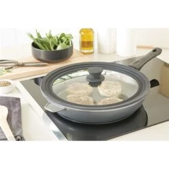 Couvercle En Verre Et Silicone Noir Multidiamètres 28, 30 Et 32 Cm -Cuisine Appareils Magasin 147001 2 1 Couvercle en verre et silicone noir multidiametres 28 30 et 32 cm Mathon