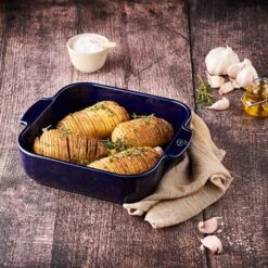 Peugeot Plat Four Carré Céramique Bleu 28 Cm -Cuisine Appareils Magasin 201186 1 2 Plat four carre ceramique bleu 28 cm Peugeot