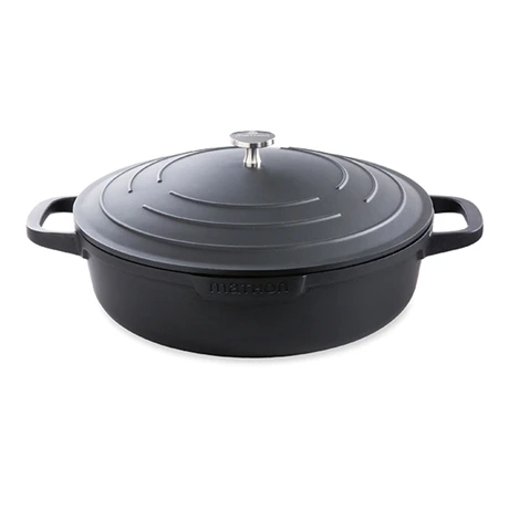 Cocotte Légère Basse Ronde En Fonte D'aluminium 28 Cm 4,1 L Coloris Noir 3 Cocotte Légère Basse Ronde En Fonte D'aluminium 28 Cm 4,1 L Coloris Noir