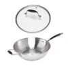 Lot Wok Tout Inox Et Couvercle Verre 30 Cm Excell'Inox -Cuisine Appareils Magasin 209005 0 1 Lot wok tout inox et couvercle verre 30 cm Excell Inox Mathon