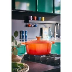 Le Creuset Cocotte Fonte Rond 26 Cm Volcanique -Cuisine Appareils Magasin 213185 4 3 Cocotte fonte rond 26 cm volcanique Le Creuset