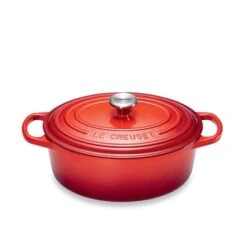 Nouveaux produits 10 Le Creuset Cocotte Fonte Ovale Cerise 29 Cm