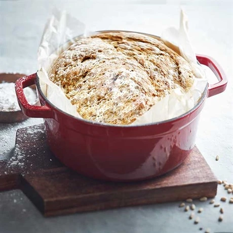 Cocotte En Fonte Ronde 20 Cm 2,3 L Rouge 5 Cocotte En Fonte Ronde 20 Cm 2,3 L Rouge – Image 3