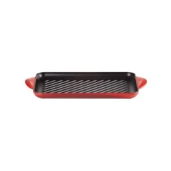 Le Creuset Grill Rectangulaire Fonte émaillée 32 Cm Cerise