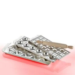 Imperia Coffret Raviolamp Tris 3 Plaques à Raviolis Et Tortellis + Rouleau