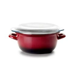 Ibili Friteuse Traditionnelle Acier émaillé 24 Cm Rouge