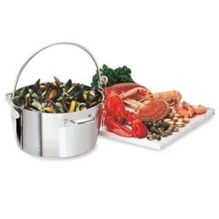 Lot Marmite à Crustacés Confiture 30 Cm Et Couvercle -Cuisine Appareils Magasin 273111 3 3 Lot Marmite a crustaces confiture 30 cm et couvercle