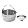 Lot Bassine à Confiture Inox 30 Cm Et Entonnoir 14 Cm