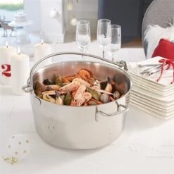 Lot Bassine à Confiture Inox 30 Cm Et Entonnoir 14 Cm -Cuisine Appareils Magasin 279114 1 1 Lot bassine a confiture inox 30 cm et entonnoir 14 cm Mathon