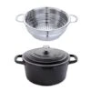 Lot Cocotte Légère Ronde Fonte Aluminium 24 Cm 4,5 L Et Panier Vapeur Multidiamètre -Cuisine Appareils Magasin 279166 0 5 Lot cocotte legere ronde fonte aluminium 24 cm 4 5 L et panier vapeur multidiametre Mathon