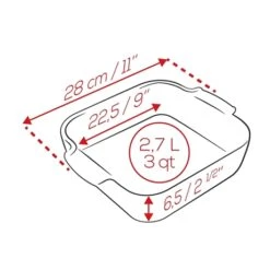 Nouveaux produits -Cuisine Appareils Magasin 301325 1 2 Plat carre ceramique terracotta 28 cm Peugeot