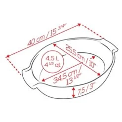 Nouveaux produits -Cuisine Appareils Magasin 301333 1 1 Plat a four ovale Appolia 40 cm ecru Peugeot