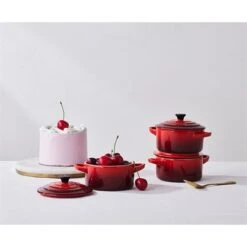 Le Creuset Set 4 Mini-cocottes Céramique 10 Cm Cerise -Cuisine Appareils Magasin 303000 2 1 Set 4 mini cocottes ceramique 10 cm Cerise Le Creuset