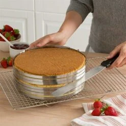 Nouveaux produits -Cuisine Appareils Magasin 579034 1 1 Set couteau a genoise spatule a glacage et cercle a trancher extensible inox Mathon