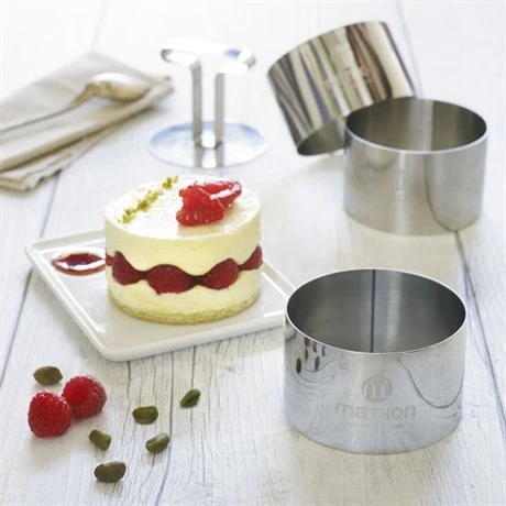 Lot 3 Cercles De Présentation En Inox Avec Poussoir + 3 Supports 3 Lot 3 Cercles De Présentation En Inox Avec Poussoir + 3 Supports – Image 2