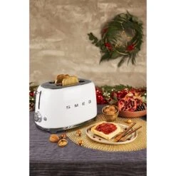 Smeg Toaster 2 Tranches 950 W TSF01WHEU Blanc -Cuisine Appareils Magasin 700059 2 1 Toaster 2 tranches 950 W TSF01WHEU blanc Smeg
