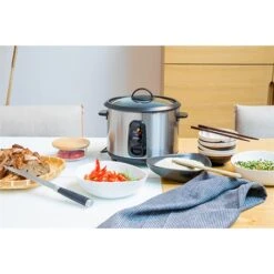 LIVOO Cuiseur à Riz Et à La Vapeur En Inox 1000 W DOC192 -Cuisine Appareils Magasin 713115 1 2 Cuiseur a riz et a la vapeur en inox 1000 W DOC192 Livoo