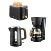 Bestron Kit Petit-déjeuner Noir Et Bois : Bouilloire, Grille-pain Et Cafetière à Filtre -Cuisine Appareils Magasin 729024 0 1 Kit petit dejeuner noir et bois bouilloire grille pain et cafetiere a filtre Bestron