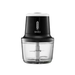 Hachoir électrique Sans Fil Rechargeable 2 Vitesses Bol Verre 200 W