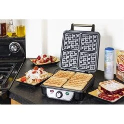 Bestron Gaufrier XXL 1100 W ASW281 -Cuisine Appareils Magasin 780000 3 1 Gaufrier XXL 1100 W ASW281 Bestron