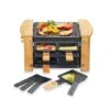 Raclette Grill 4 Poêlons 650 W Bois -Cuisine Appareils Magasin 780191 0 1 Raclette grill 4 poelons 650 W bois Kitchen Chef Professional
