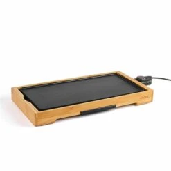 LIVOO Plancha Grill électrique En Aluminium Et Bambou 2200 W DOC202 -Cuisine Appareils Magasin 78161 2 2 Plancha grill electrique en aluminium et bambou 2200 W DOC202 Livoo