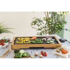 LIVOO Plancha Grill électrique En Aluminium Et Bambou 2200 W DOC202 -Cuisine Appareils Magasin 78161 4 2 Plancha grill electrique en aluminium et bambou 2200 W DOC202 Livoo