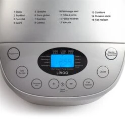 LIVOO Machine à Pain - 15 Programmes 850 W DOP205W -Cuisine Appareils Magasin 784007 4 1 Machine a pain 15 programmes 850 W DOP205W Livoo