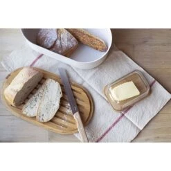 Beurrier Verre Bambou Avec Couteau -Cuisine Appareils Magasin 844002 2 1 Beurrier verre bambou avec couteau Pebbly