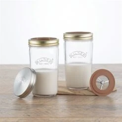 Cuisine Appareils Magasin -Cuisine Appareils Magasin 845019 1 1 Kit de fabrication de lait vegetal 2 x 0 5 L Kilner Kilner